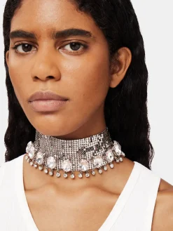 Mesh choker crowned with crystals | Rabanne Best