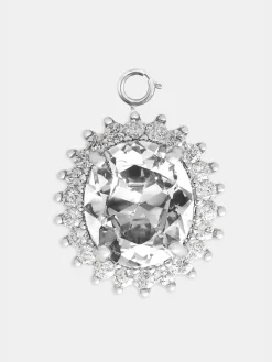 Oval charm with transparent crystal | Rabanne Cheap