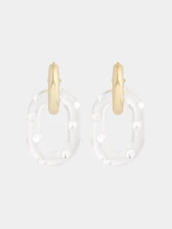 OVERSIZED XL LINK RHINESTONE EARRINGS | Rabanne Outlet