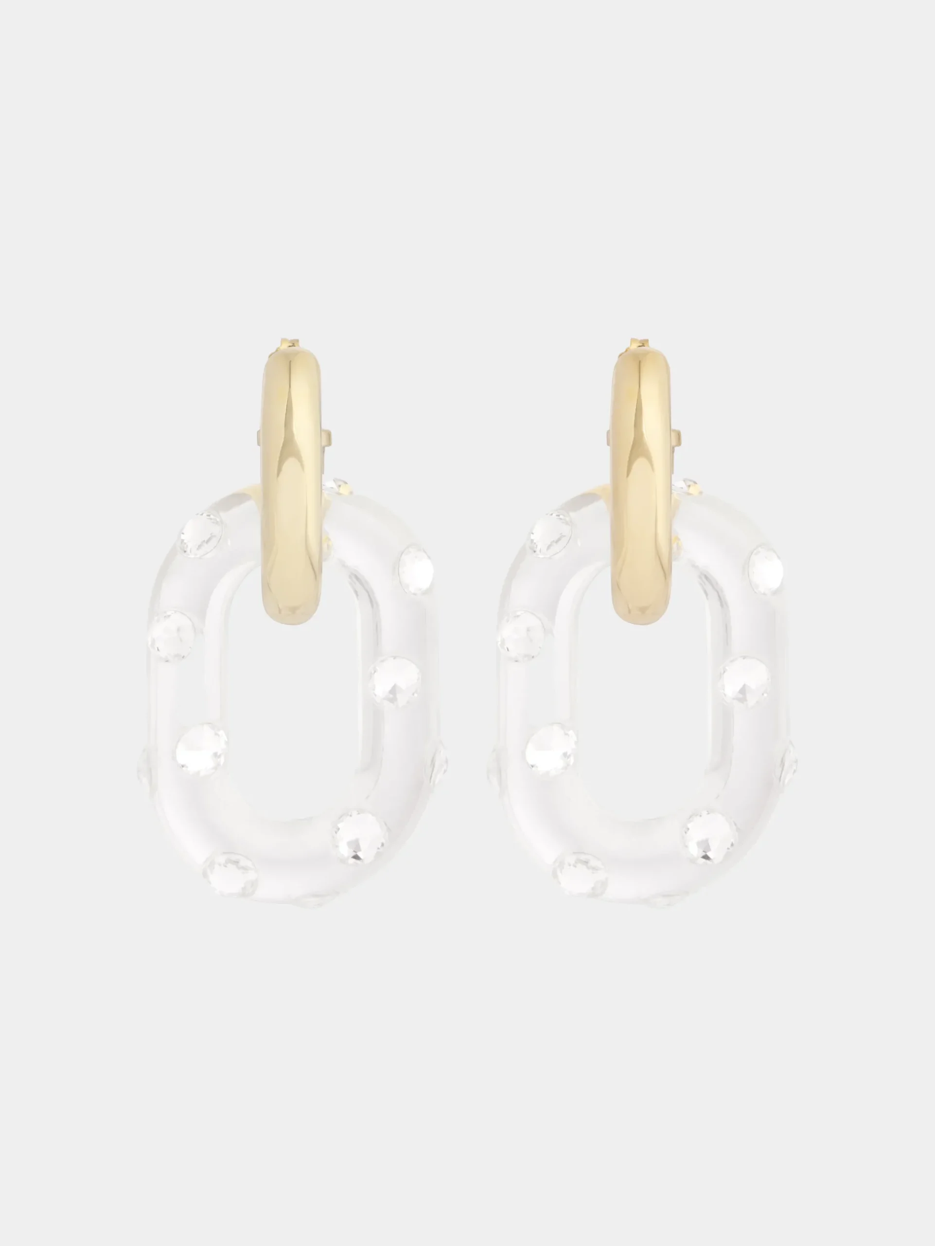 OVERSIZED XL LINK RHINESTONE EARRINGS | Rabanne Outlet