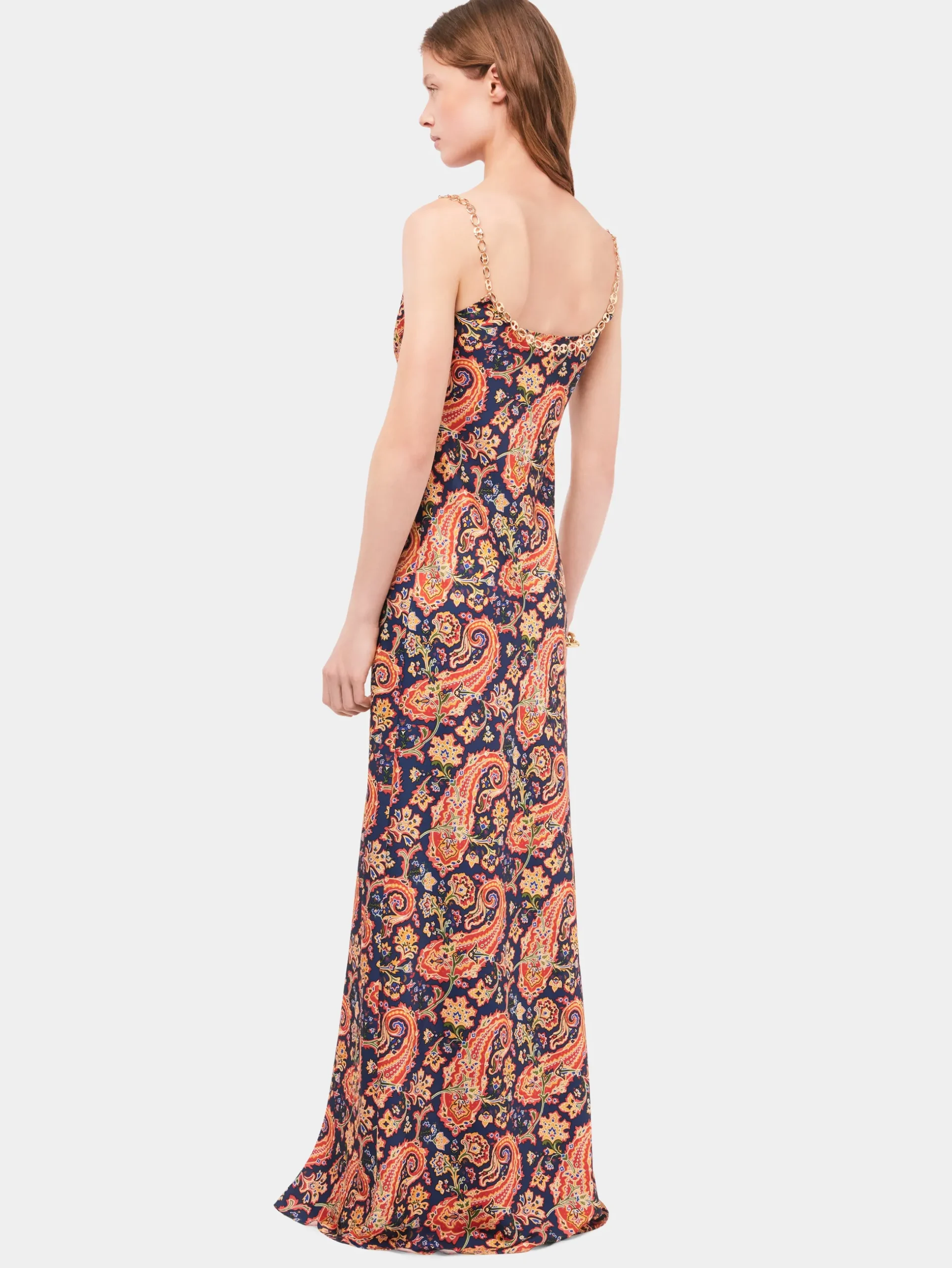 Paisley nuisette dress with signature eight chain | Rabanne Hot