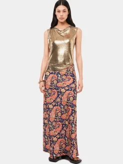 Paisley nuisette skirt with signature eight chain | Rabanne Shop