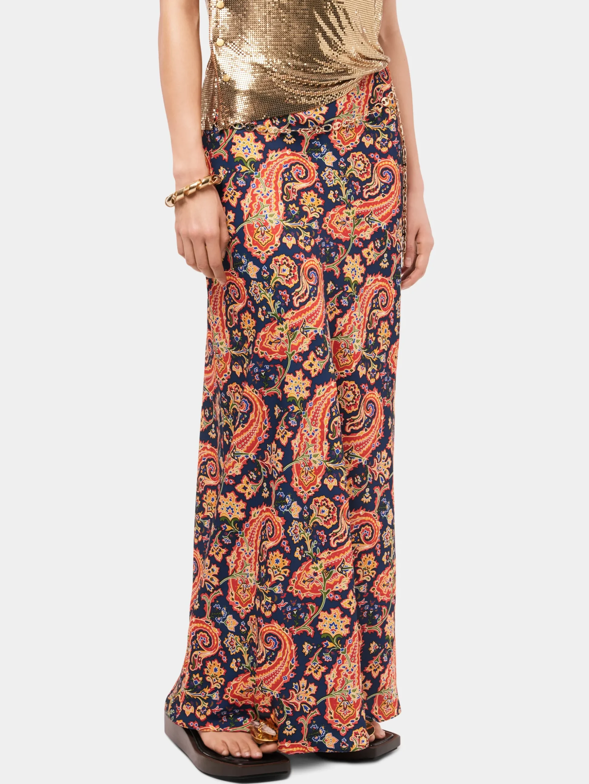 Paisley nuisette skirt with signature eight chain | Rabanne Shop