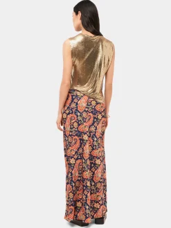 Paisley nuisette skirt with signature eight chain | Rabanne Shop