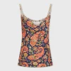 Paisley nuisette top with signature eight chain | Rabanne Cheap