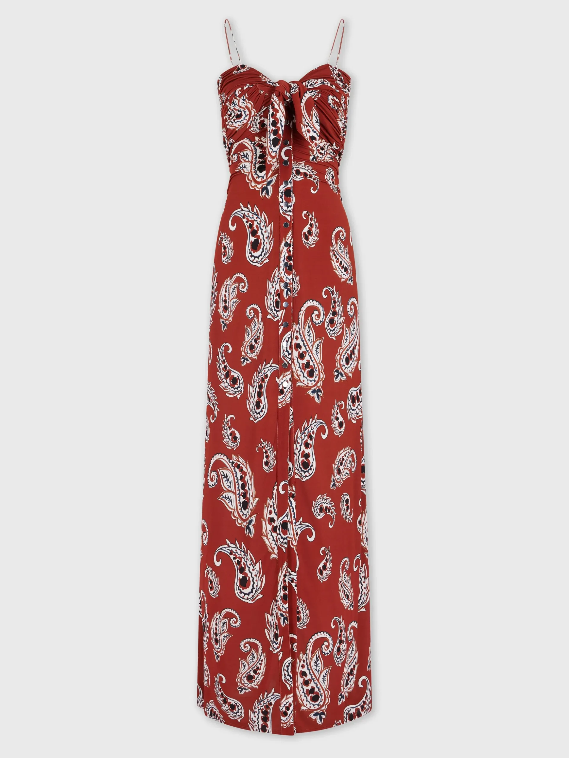 Paisley printed long dress | Rabanne Outlet