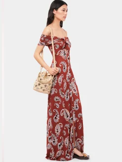 Paisley printed long dress | Rabanne Outlet