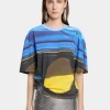 PIERCING TEE-SHIRT "FAST CARS" IN JERSEY | Rabanne Sale