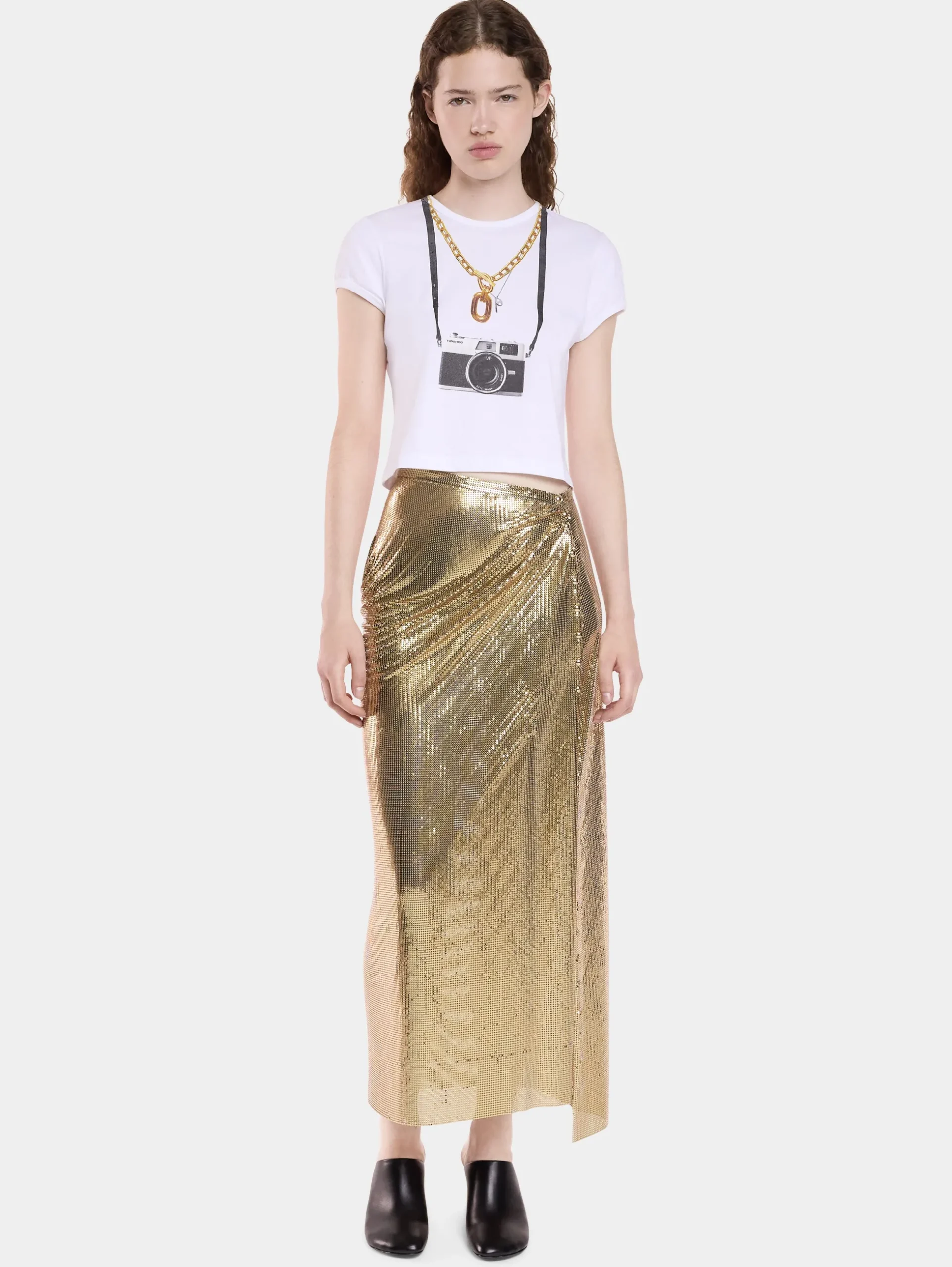 PRINTED T-SHIRT IN COTTON JERSEY | Rabanne Flash Sale
