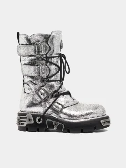 x NEW ROCK SILVER BOOTS | Rabanne Flash Sale