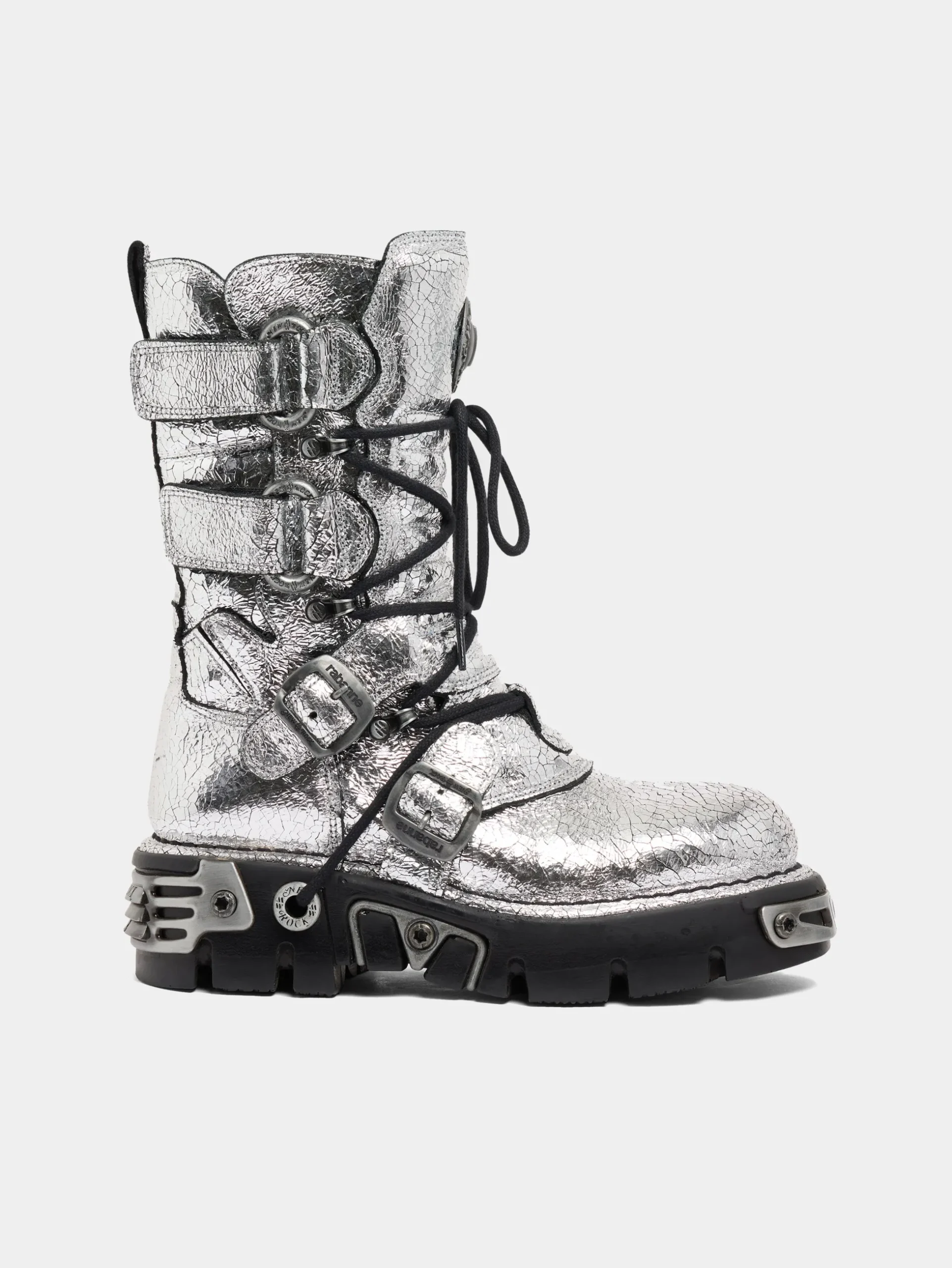 x NEW ROCK SILVER BOOTS | Rabanne Flash Sale