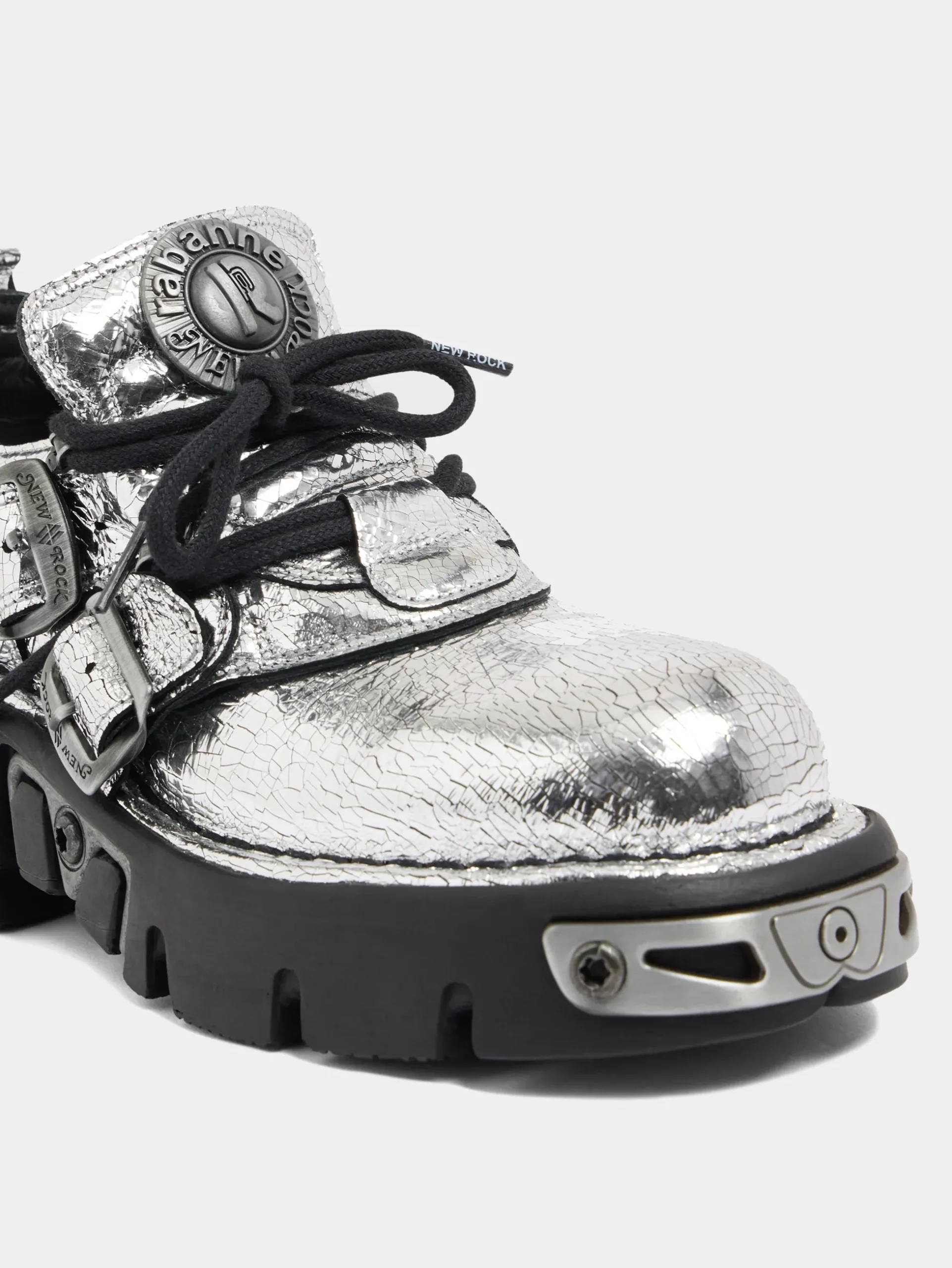 x NEW ROCK SILVER SHOES | Rabanne Discount