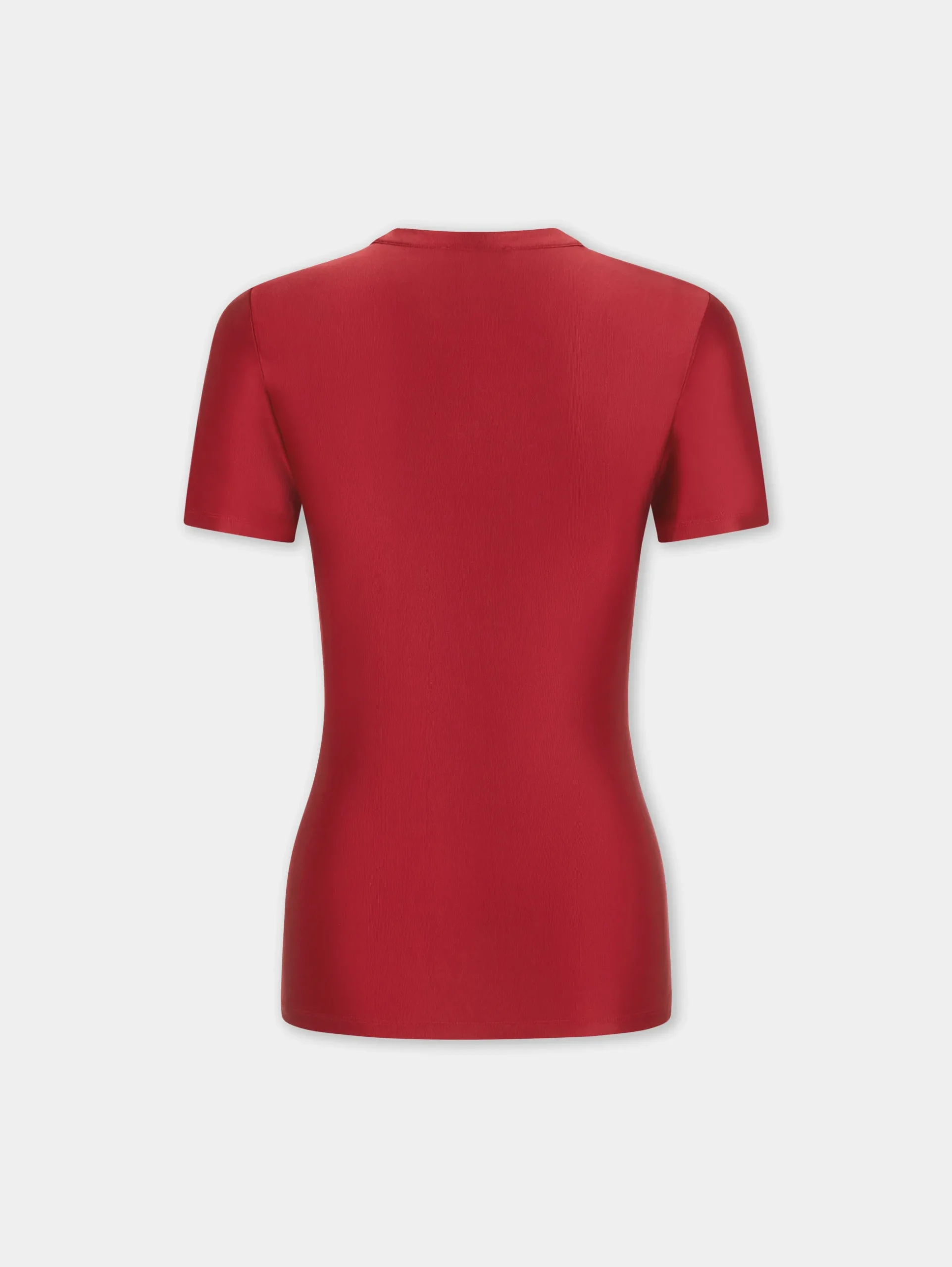 RED SHORT-SLEEVE DRAPED TOP IN JERSEY | Rabanne Cheap