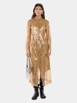SEQUIN-EMBROIDERED SHIRT | Rabanne Shop