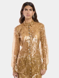 SEQUIN-EMBROIDERED SHIRT | Rabanne Shop