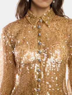 SEQUIN-EMBROIDERED SHIRT | Rabanne Shop