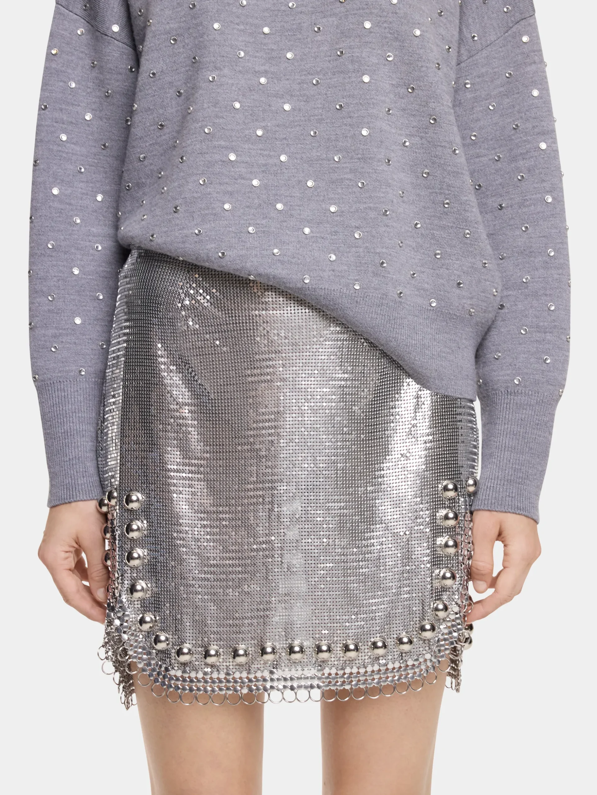 SHORT SKIRT IN MESH | Rabanne Online