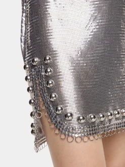 SHORT SKIRT IN MESH | Rabanne Online