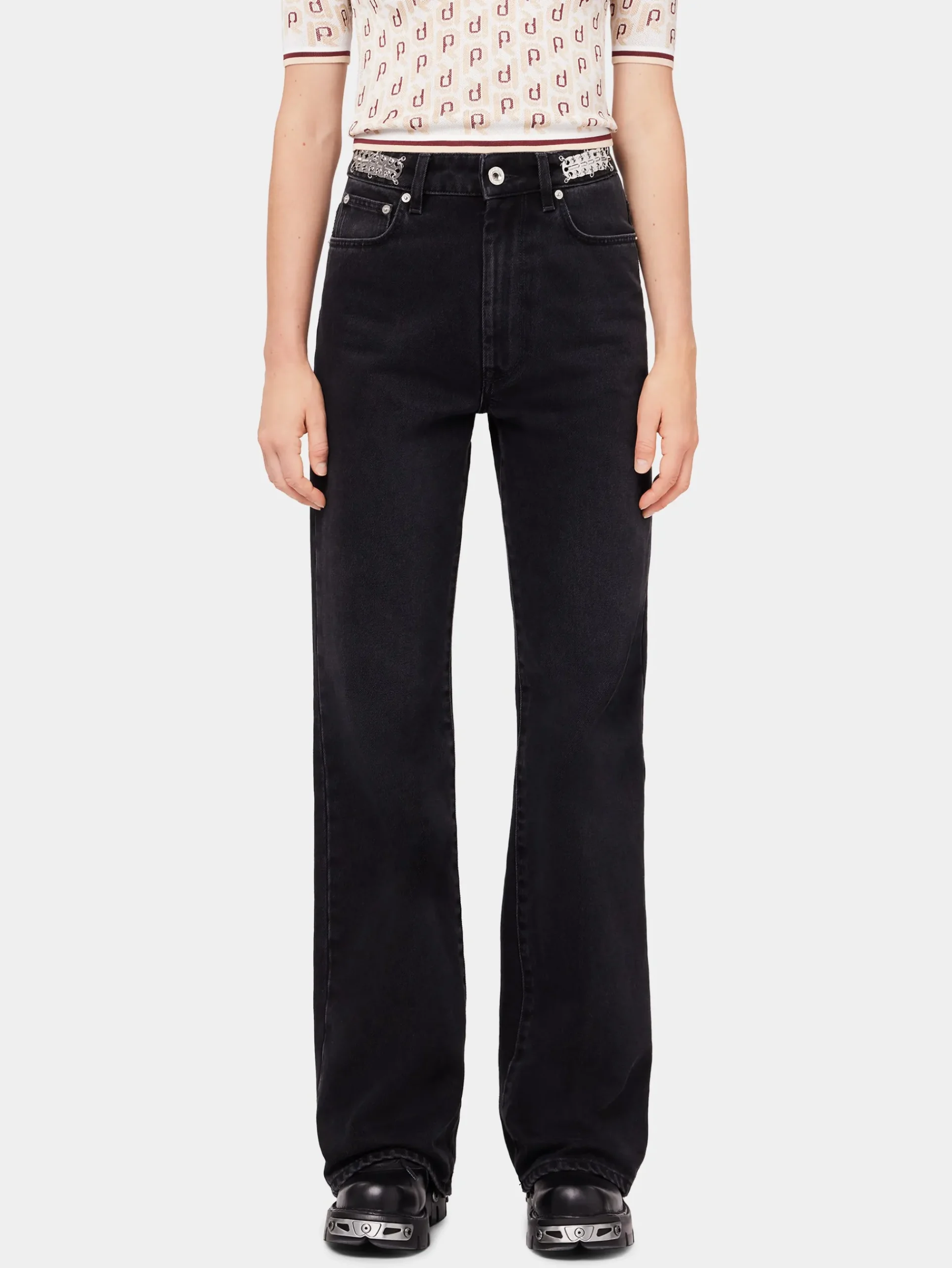 Signature black jeans with 1969 discs | Rabanne Cheap