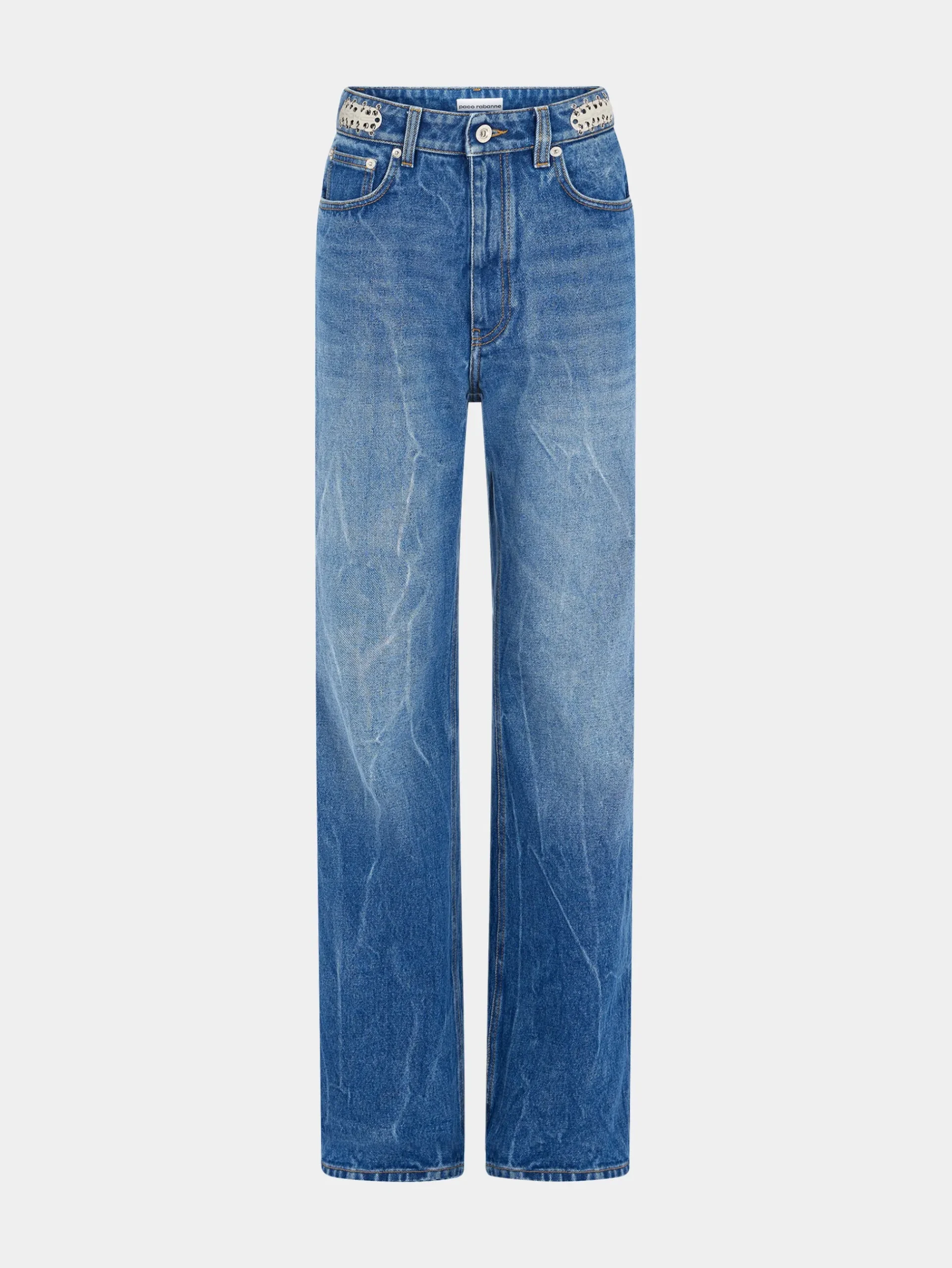 Signature jeans with 1969 metal discs | Rabanne Online