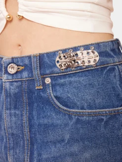 Signature jeans with 1969 metal discs | Rabanne Online