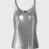 Silver chainmail top | Rabanne New