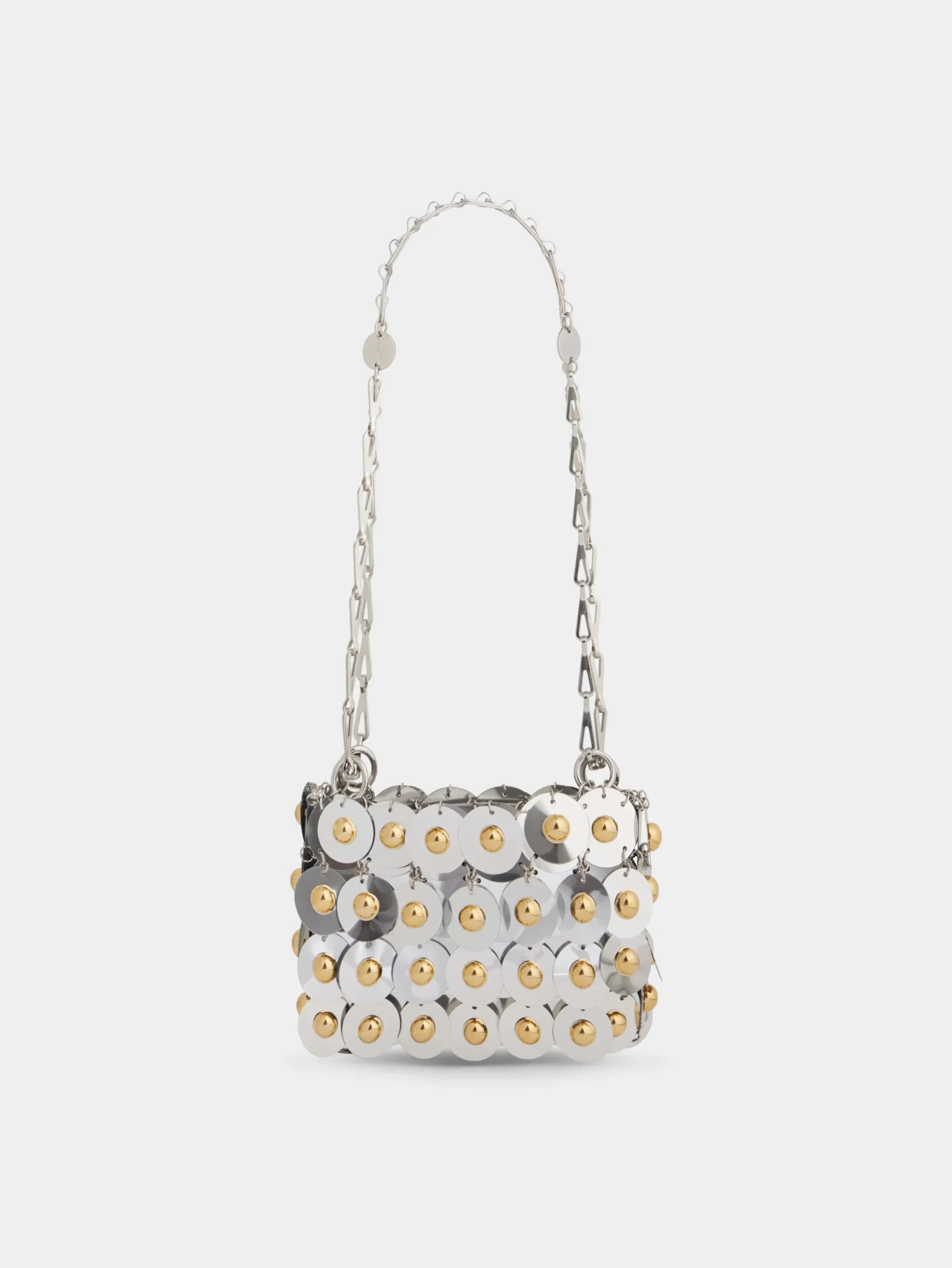 SILVER SPARKLE NANO SPHERE BAG | Rabanne Sale