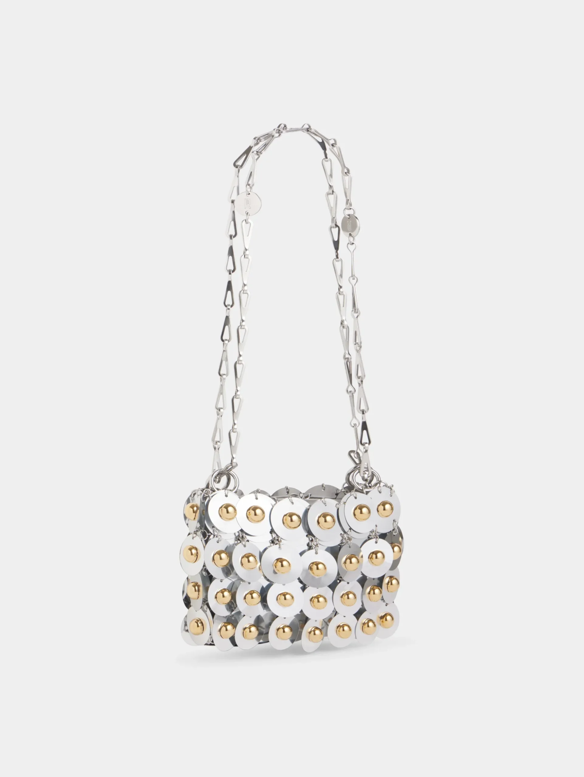SILVER SPARKLE NANO SPHERE BAG | Rabanne Sale