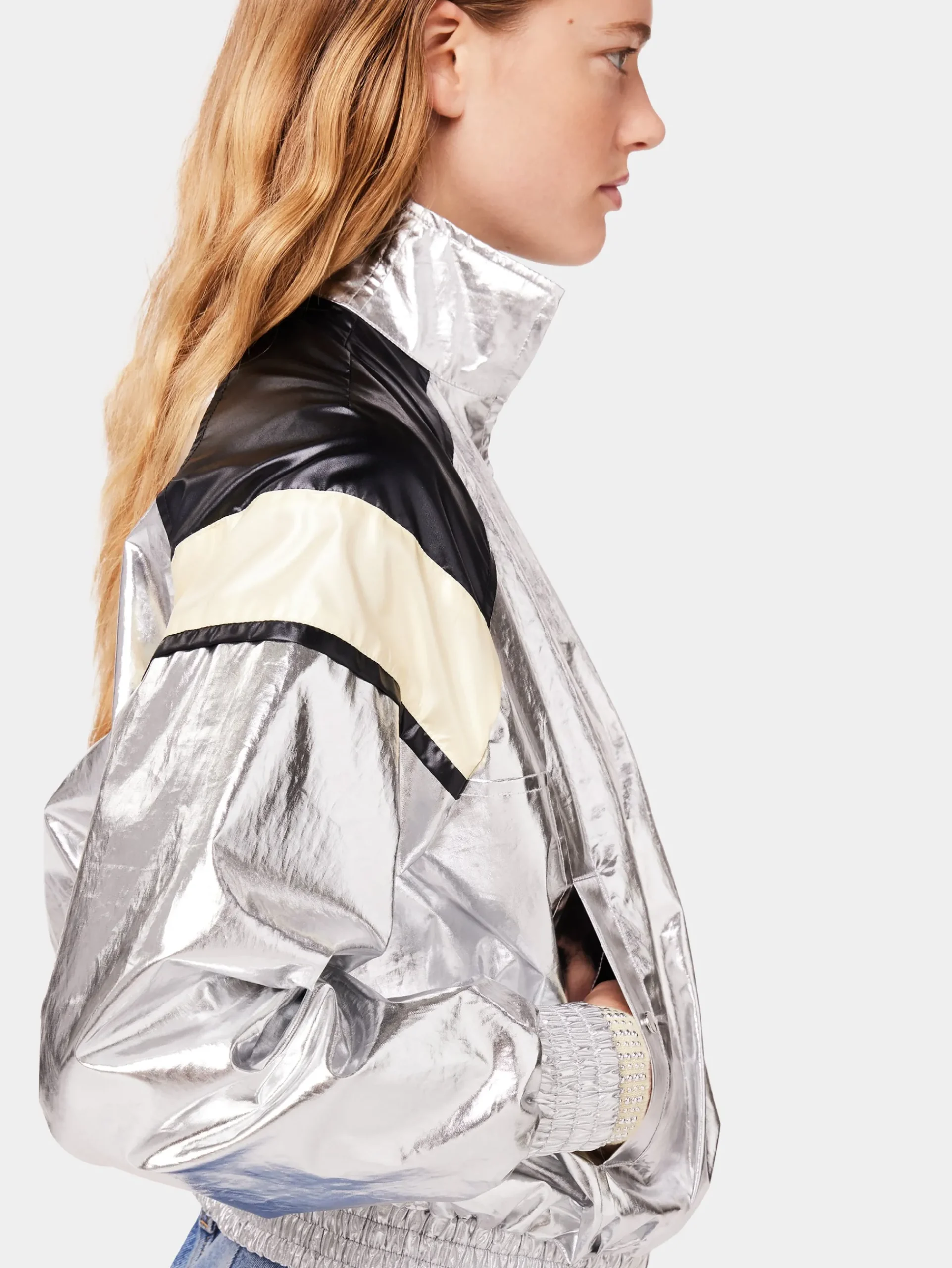 Silver turtleneck jacket | Rabanne Flash Sale