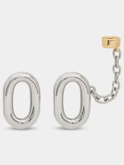 SILVER XL LINK EARRINGS | Rabanne Best Sale