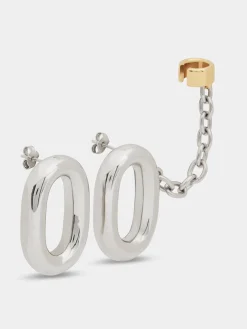 SILVER XL LINK EARRINGS | Rabanne Best Sale