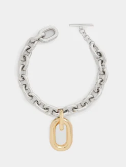 SILVER/GOLD XL LINK NECKLACE | Rabanne Online