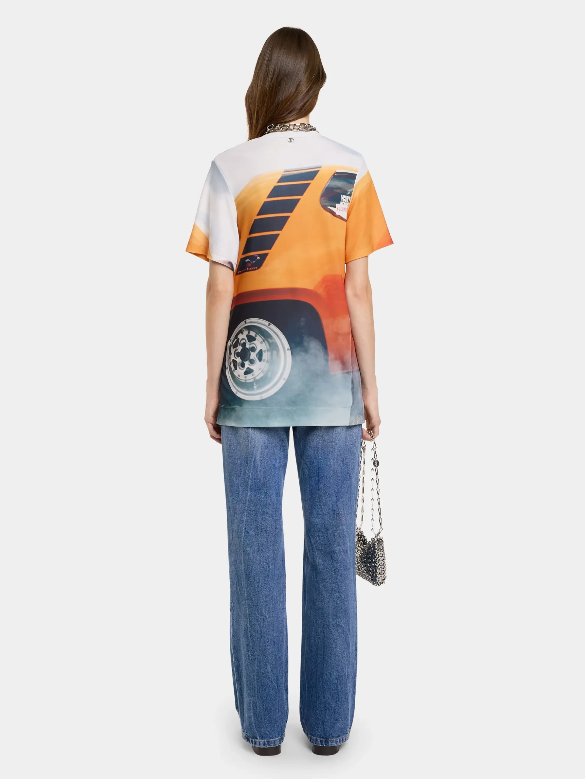 SLEEVELESS TOP "FAST CARS" IN JERSEY | Rabanne Discount