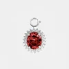 Small Oval charm with ruby red crystal | Rabanne Store