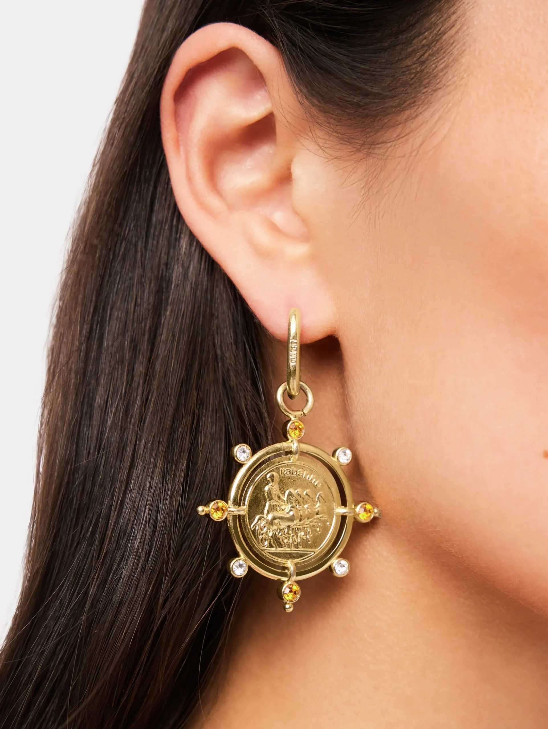 Sun Date medal earrings | Rabanne Discount