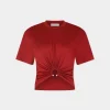 Terracotta T-Shirt with piercing signature | Rabanne Flash Sale
