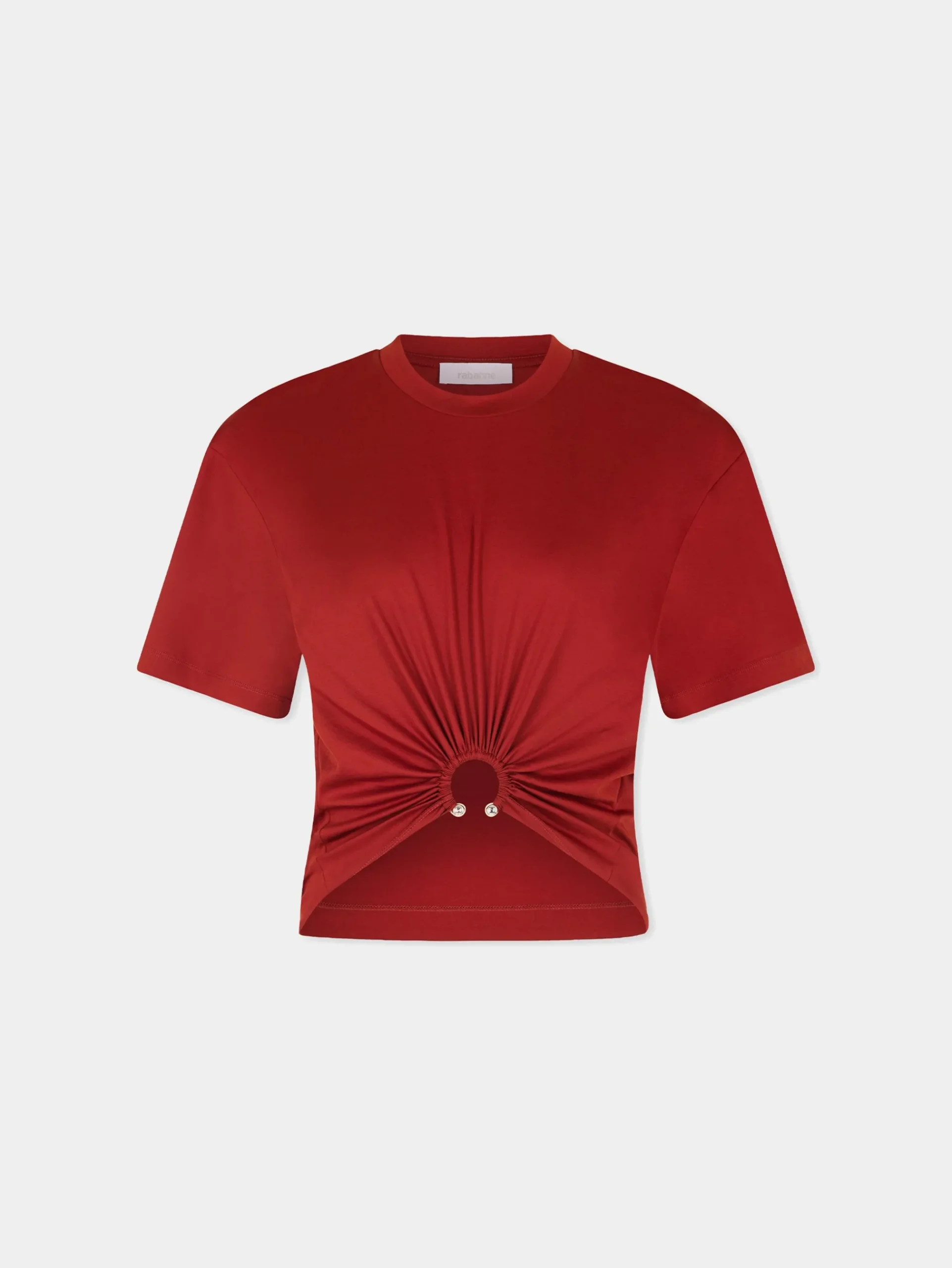 Terracotta T-Shirt with piercing signature | Rabanne Flash Sale