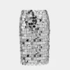 THE SILVER SPARKLE DISCS MIDI SKIRT | Rabanne Sale