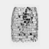 The Silver sparkle discs skirt | Rabanne Shop
