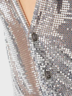 Top in a silver mini mesh | Rabanne Sale