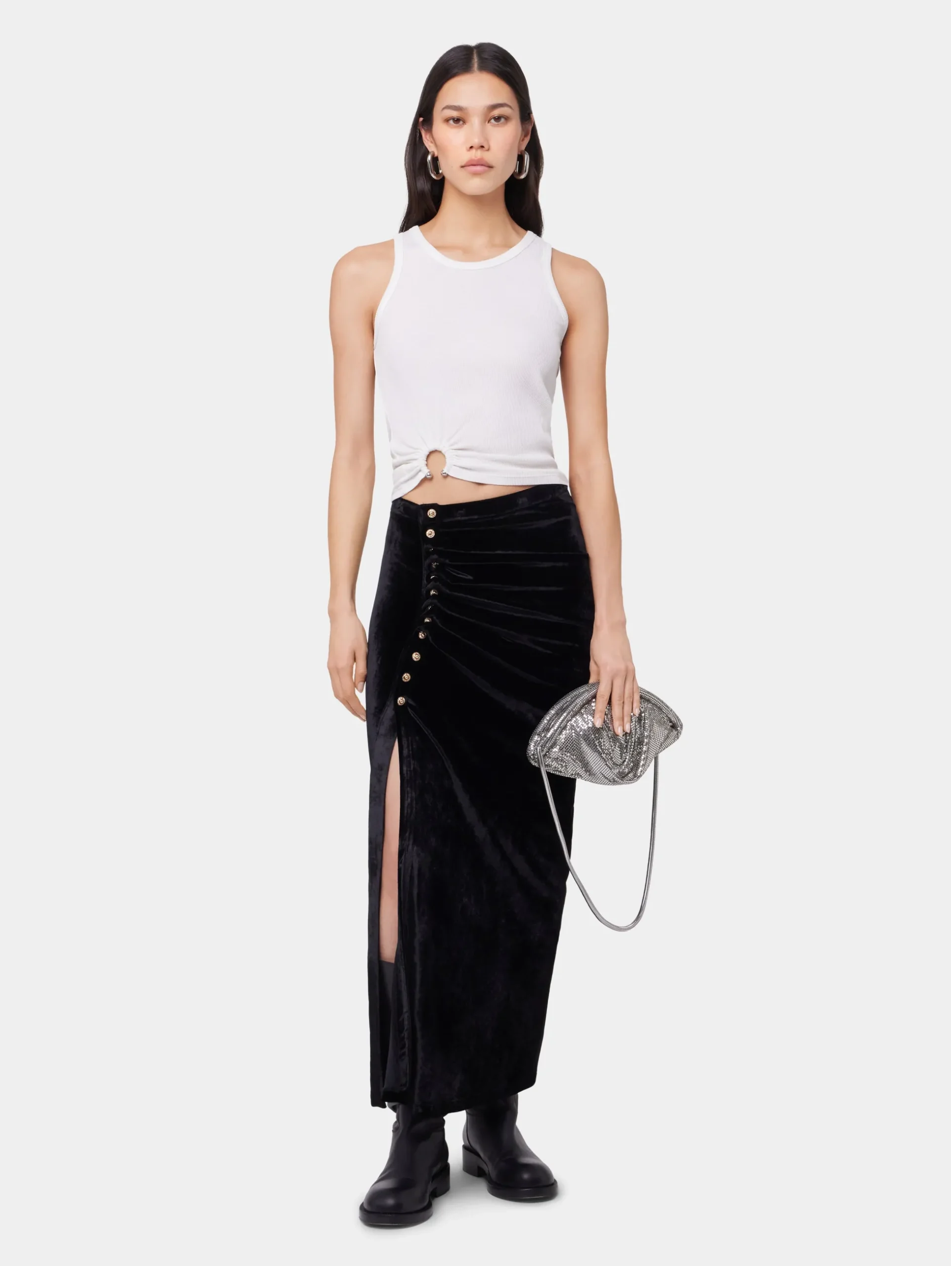 White Tank Top with signature piercing | Rabanne Best Sale