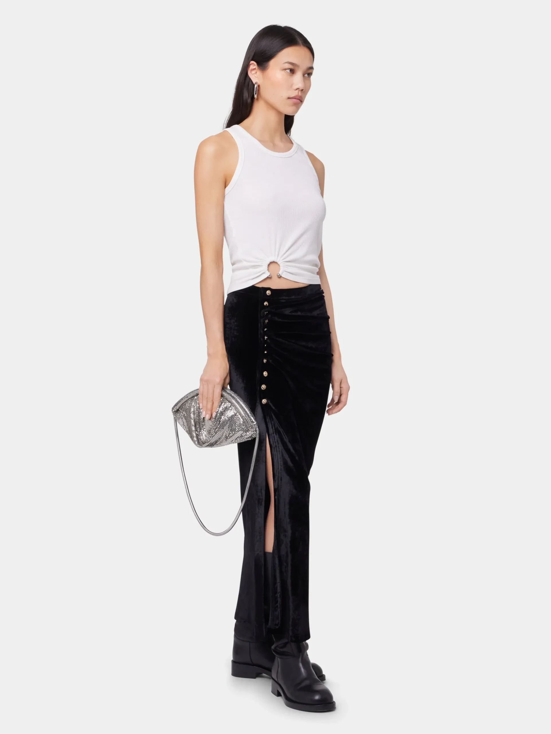 White Tank Top with signature piercing | Rabanne Best Sale
