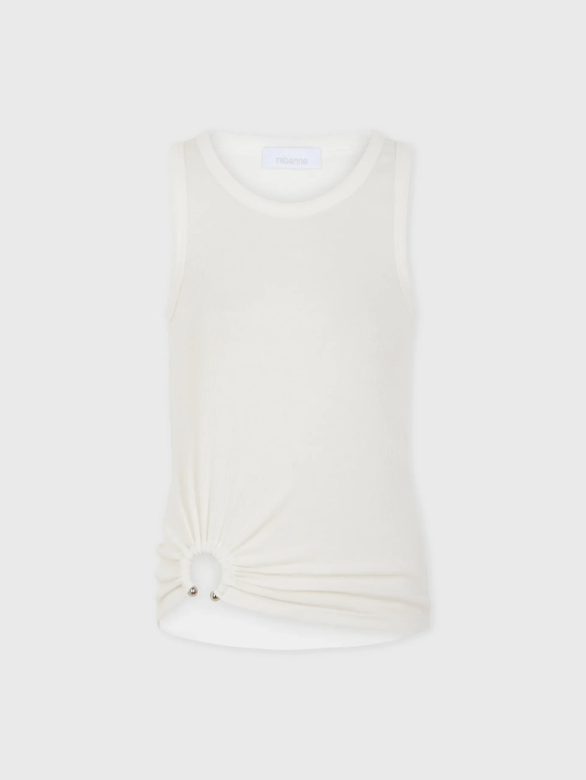 White Tank Top with signature piercing | Rabanne Best Sale