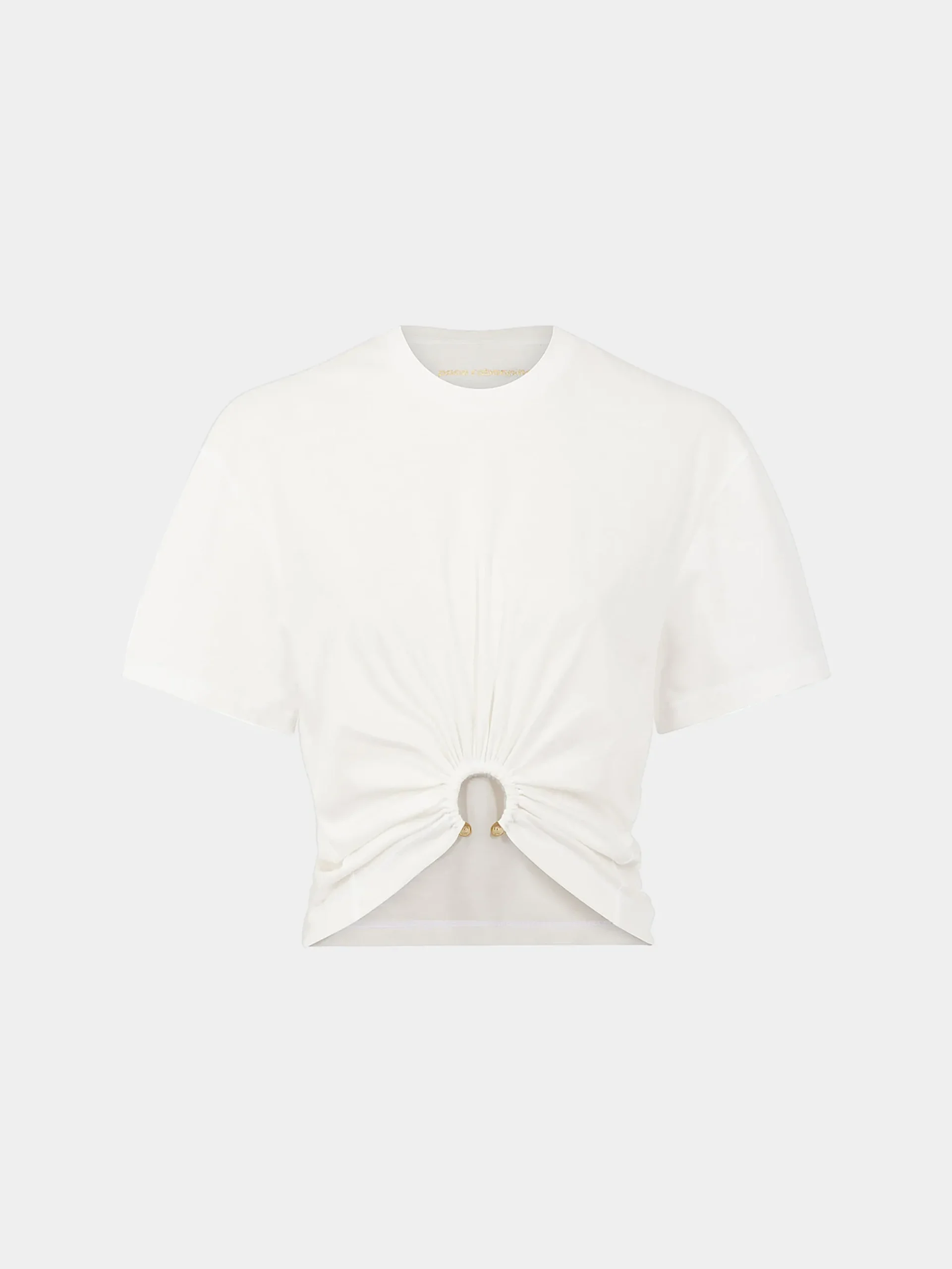 White T-shirt with piercing | Rabanne Fashion