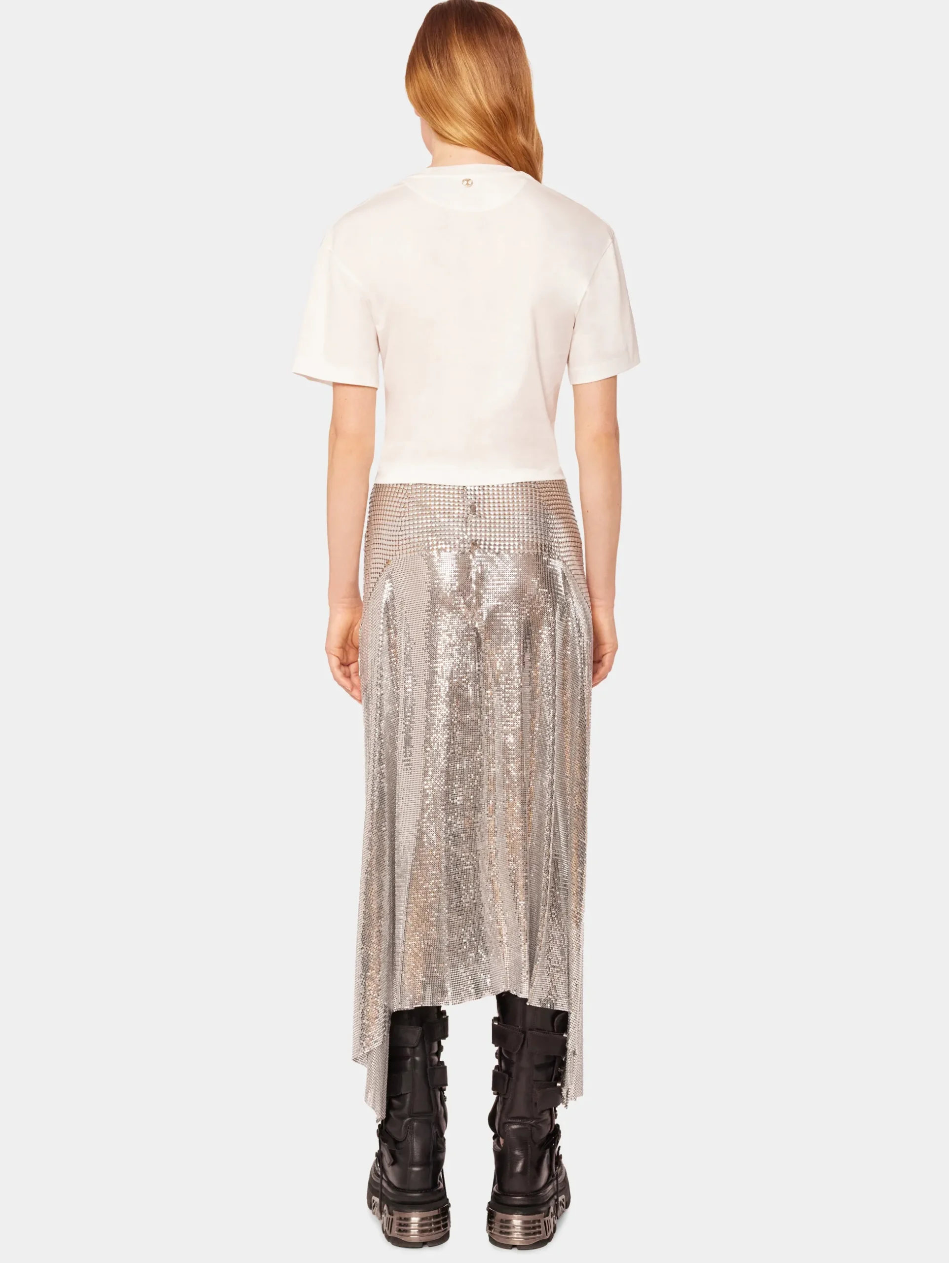 White T-shirt with piercing | Rabanne Fashion
