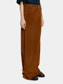 WIDE-LEG PANTS IN CORDUROY | Rabanne Store