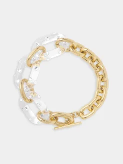 XL LINK CRYSTAL-EMBELLISHED TRANSPARENT NECKLACE | Rabanne Outlet
